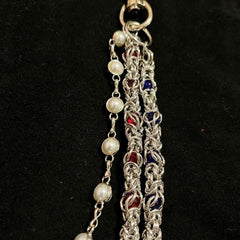 Long Ball Wallet Chains Pearl Wallet Chain Triple Ball Wallet Chain - iChainWallets