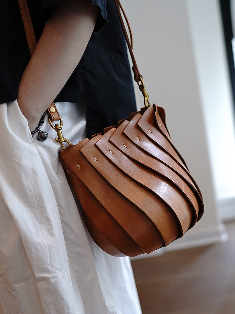 The Bucket Shoulder Bag - Handmade Women's Leather and Bucket Bag