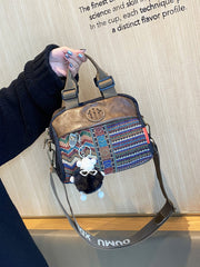 Canvas Small Boho Handbag Small Boho Crossbody Bag Embroidery Boho Shoulder Bag - Feltify