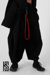 Wooden Beaded Wallet Chain Ball Wallet Chain Red Wallet Chain for Women - iChainWallets