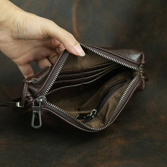 Brown Wristlet Clutch Wallet for Men Mens Clutch Leather Wallet - iwalletsmen