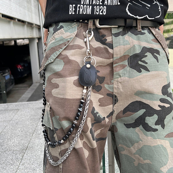 Black Ball Pants Chain Ball Wallet Chain - Back View