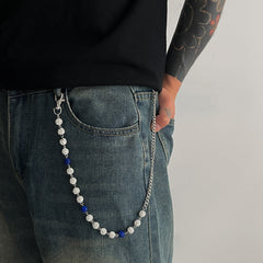 Blue Ball Wallet Chain Womens Wallet Chain - iChainWallets