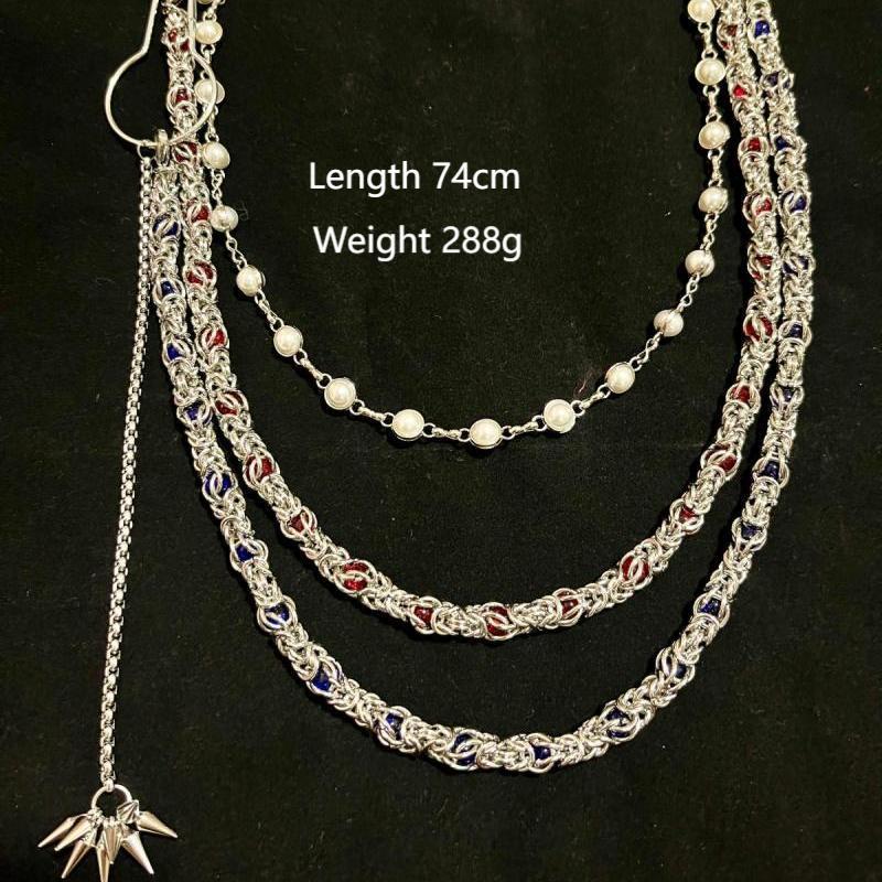Long Ball Wallet Chains Pearl Wallet Chain - Back View