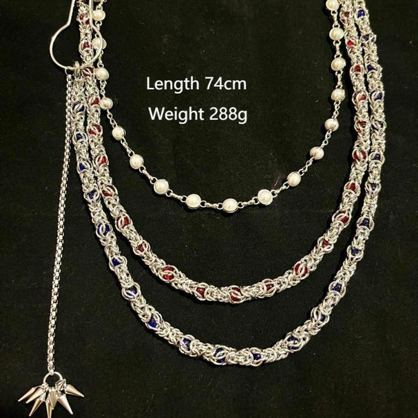 Long Ball Wallet Chains Pearl Wallet Chain - Back View