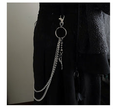 Double Wallet Chain with Feather Charm - iChainWallets