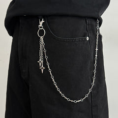 Mens Stars Biker Wallet Chain 
