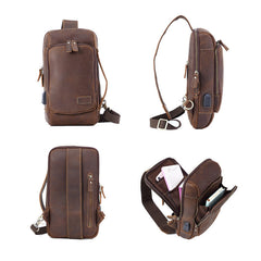 Leather Mens Sling Bag
