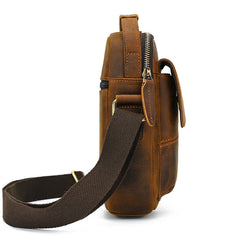 Brown Vertical Crossbody Bag - iwalletsmen
