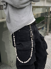 White Skull Chain for Wallet White Skull Head Wallet Chain Skull Wallet Chains - iChainWallets