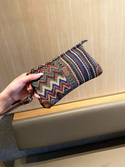 Bohemian Canvas Small Shoulder Chain Bag Clutch Boho Embroidery Canvas Small Chain Crossbody Bag - Feltify