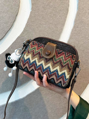 Bohemian Canvas Small Shoulder Bag Canvas Boho Embroidery Canvas Crossbody Bag - Feltify