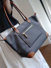 Gray Womens Nylon Handbag Womens Nylon Shoulder Handbag Nylon Onthego Purse for Ladies