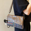 Bohemian Denim Clutch Purse Denim Shoulder Bag Convertible Embroidery Jean Bag - Feltify