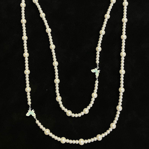 Pearl Bead Wallet Chain for Women Long - Back View