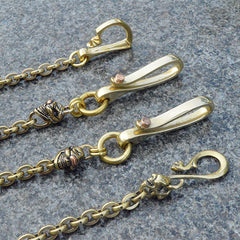 Solid Brass Cool Rock Skull Wallet Chain