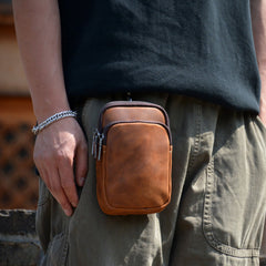 Leather Pouch Bag for Mens Small Pouch Bag for Men Belt Pouch for Men - iwalletsmen