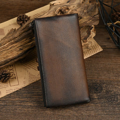 Buckle Mens Wallets That Holds A Lot of Cards Double Zipper Leather Wallet with Buckle for Men - iwalletsmen
