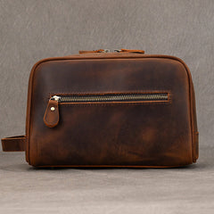 Brown Leather Toiletry Bag Men's Leather Toiletry Bag - iwalletsmen