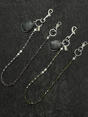 Beaded Wallet Chain Long Beaded Pants Chain Crystal Bead Wallet Chain with Keychain - iChainWallets