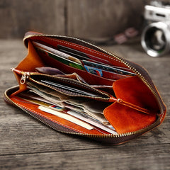 biker chain wallets​ Leather Biker Wallet Leather Biker Chain Wallet Mens Vintage Biker Long Zip Wallet for Men