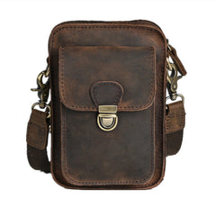 iphone crossbody bag Leather Cell Phone Holster Belt Pouch Cell Phone Purse Crossbody Leather Belt Bag for Men