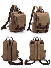 Red Sling Bag for Big Man –  Convertible Canvas Large Sling Backpack – Large Canvas Sling Bag for Big Guys