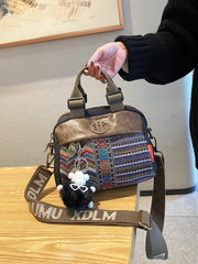 Canvas Small Boho Handbag Small Boho Crossbody Bag Embroidery Boho Shoulder Bag - Feltify