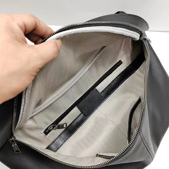 Black Sling Bag for Big Man - Open View