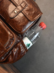 Large Leather Sling Bag for Big Guys - Strap Detail