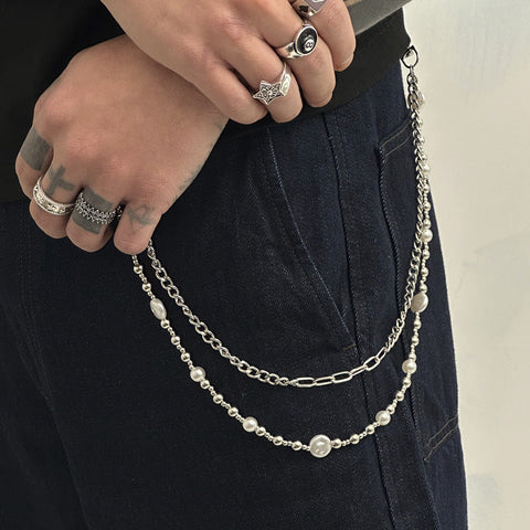 Pearl Womens Double Wallet Chain - iChainWallets