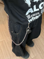 Beaded Wallet Chain Crystal Bead Wallet Chain with Keychain - iChainWallets