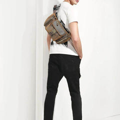 Brown Leather Waist Pack - iwalletsmen