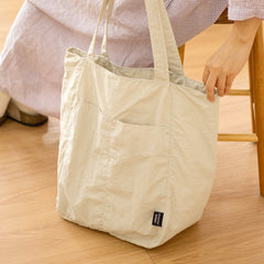 Womens Huge White Nylon Tote Bag 
