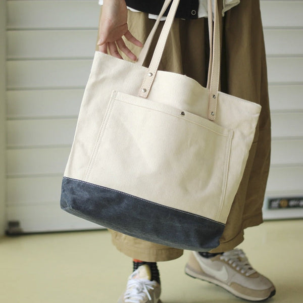 two tone canvas tote bags 