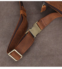 Vintage Large Leather Waist Bag Mens - iwalletsmen