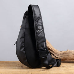 Sling Bag for Big Man - Black Large Sling Backpack - Large Sling Bag for Big Guys