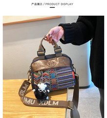 Canvas Small Boho Handbag Small Boho Crossbody Bag Embroidery Boho Shoulder Bag - Feltify