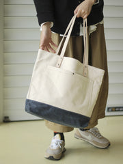Canvas Tote Shoulder Bag Handbag for Mens two tone canvas tote bags