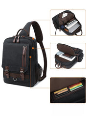 School best sling bag for men Canvas Large Sling Bag For Men  one strap backpack