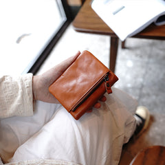 Cute Black Leather Womens Billfold Wallet Classic Vertical Small Wallet For Women