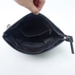 Small Black Leather Shoulder Bag Men Carry Mode Crossbody