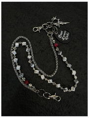 Cube Beaded Pants Chain Double Pants Chain - iChainWallets
