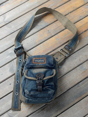 Denim Belt Bag Denim Waist Bag Blue Jean Shoulder Bag Jean Crossbody Bag - Feltify