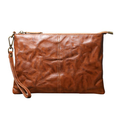 Brown Leather Clutch Bag Men Large Men's Leather Clutch Purse