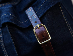 Blue Jean Backpack Mens Huge Backpack Large Blue&White Denim Backpack for Men - Feltify