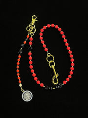 Red Long Bead Wallet Chain for Women - iChainWallets