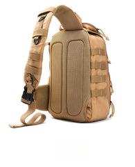 Khaki Tactical Canvas Large Sling Bag For Men Khaki Military Sling Bag For Big Men