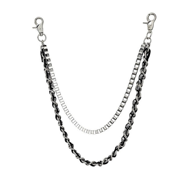 Skull Double Wallet Chain - iChainWallets