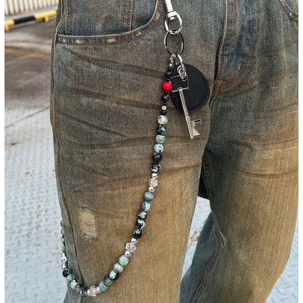Green Ball Pants Chain Ball Wallet Chain - Back View